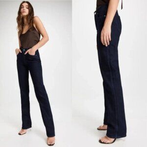 Anine Bing Straight Leg High Rise Jeans Dark Wash  9940